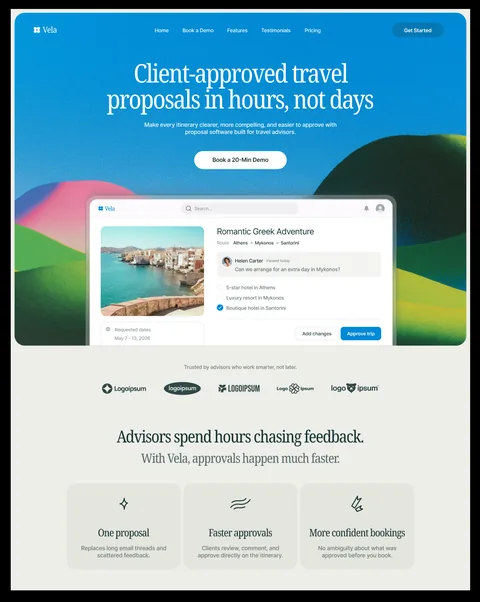 SaaS demo landing page